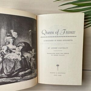 Queen of France – André Castelot | 1957 Hardcover Biography | Marie Antoinette